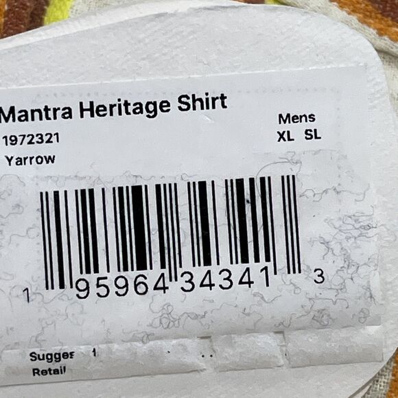 Prana NEW Unisex (MXL , WXXL) Mantra Heritage SLIM Organic Button Shirt Striped - Picture 10 of 14